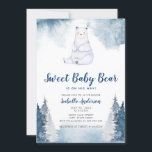 Söt Baby Bear Winter Snö Blue Boy Shower Inbjudningar<br><div class="desc">Söt Bear Winter Snö Blue Boy Shower Meddelande om eventuella ändringar som behövs</div>