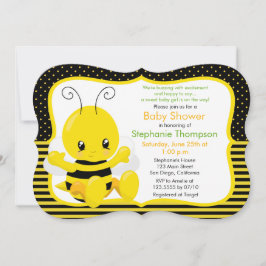 Söt Baby Bee Baby Shower-inbjudan Inbjudningar