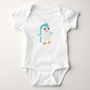Söt baby blå pingvin vektor akt tee shirt