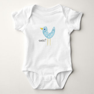 Söt baby blue fågel tee
