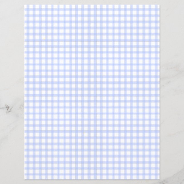 Söt Baby blue Gingham Scrapbook Papper (Framsida)