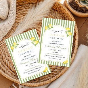 Söt Baby Citron Baby Shower Citrus Baby Shower Inbjudningar