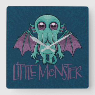 Söt Baby Cthulhu Liten Monster Fyrkantig Klocka
