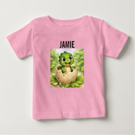 Söt baby dinosauriekläckning småbarn t shirt