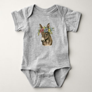 Söt Baby Donkey Baby Bodykostym T Shirt