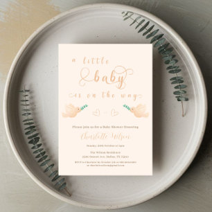 Söt Baby Dove Baby Shower Inbjudan