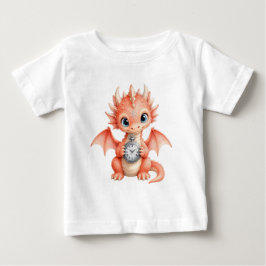 Söt baby drakte pocketklocka akvarell konst t shirt