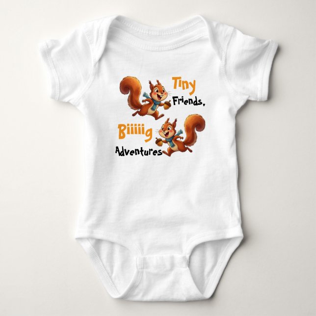 Söt baby-ekorre-bodysuit, t shirt (Framsida)
