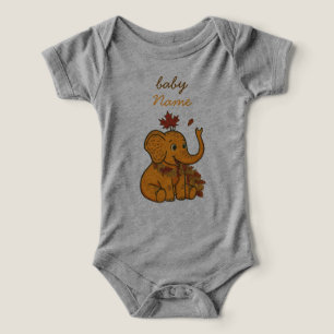 Söt baby elefant Höst Säsong Småbarn & Spädbarn T Shirt