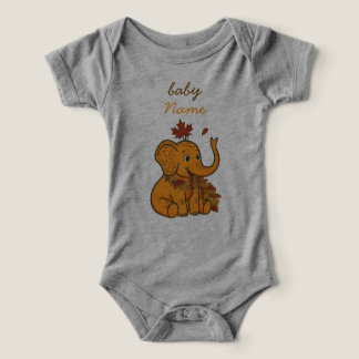 Söt baby elefant Höst Säsong Småbarn & Spädbarn T Shirt