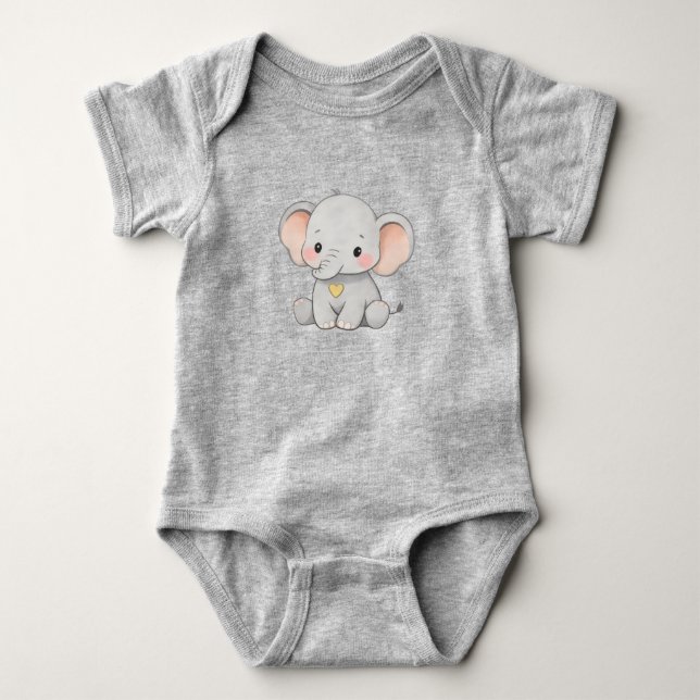Söt baby elefant – Kläddesign för småbarn T Shirt (Framsida)
