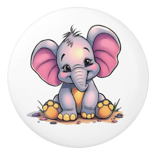 Söt baby elefant knopp