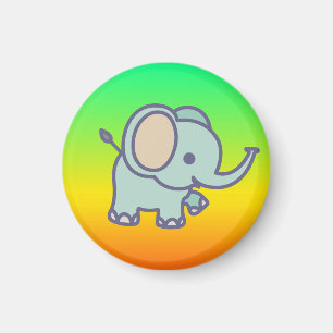 Söt baby elefant tecknad film-47767 magnet