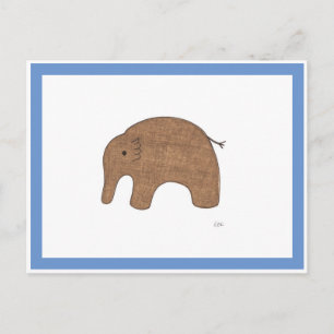 Söt Baby Elefant Vykort