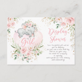 Söt Baby Elephant  Ro Visning Shower Tilläggskort