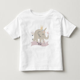 Söt Baby Elephant Unicorn-namn T Shirt