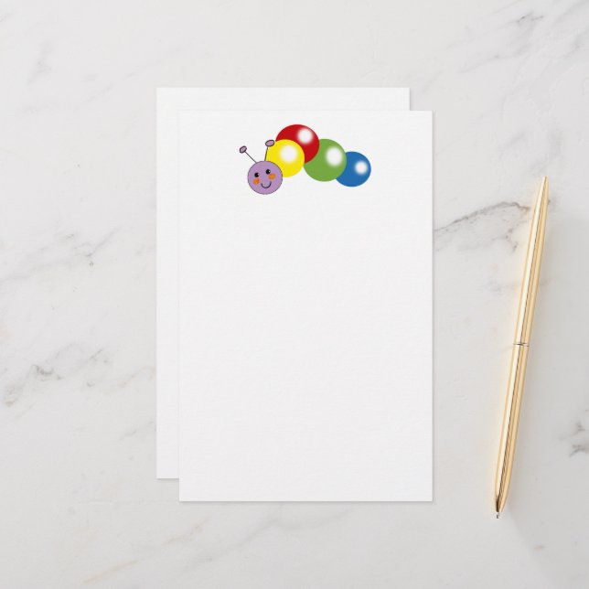 Söt baby-fiskpelare brevpapper (Fram/Back In Situ)