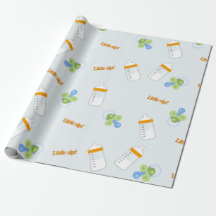 Söt Baby Flaska, babyskor och nyfödd gåva Presentpapper