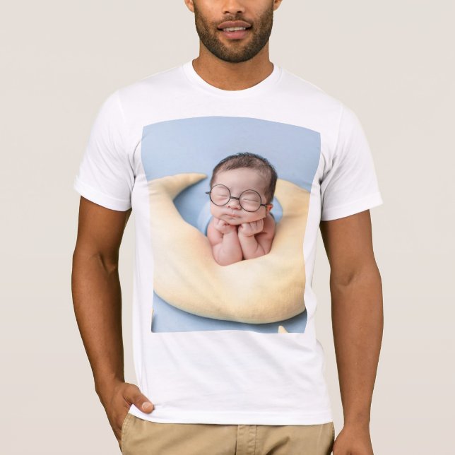 Söt Baby Foto T-shirt (Framsida)