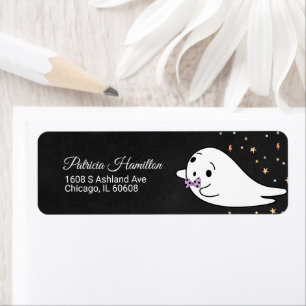 Söt Baby Ghost Halloween Baby Shower Etikett Returadress Etikett