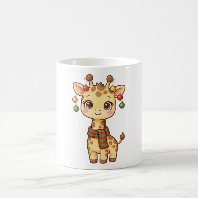 Söt baby-giraff julgransprydnader mugg (Center)