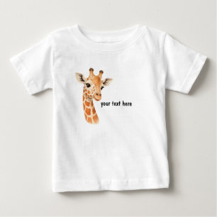 Söt baby-giraff-personlig baby-t-shirt t shirt