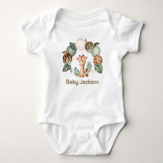 Söt baby-giraff Safari-djurtryck T Shirt