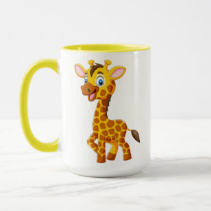 Söt baby-giraff som ler serie-35280 mugg