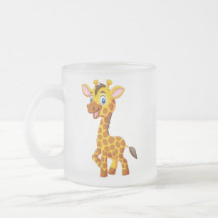 Söt baby-giraff som ler tecknad-35280 frostad glasmugg