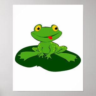 Söt baby groda poster