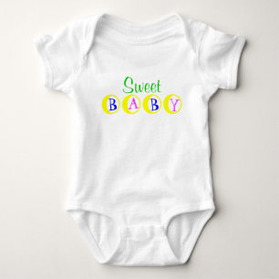 Söt Baby Grönt Gult Blue Rosa Tröja