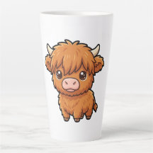 Söt Baby Highland Ko Latte Mugg