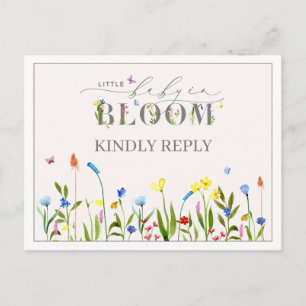 Söt Baby i Bloom WildblomBaby Shower OSA Vykort
