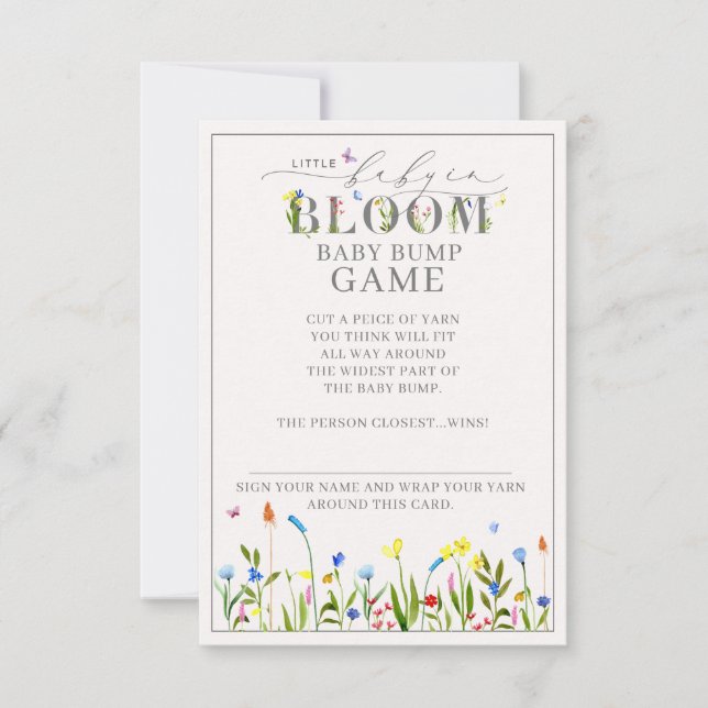 Söt Baby i Bloom Wildbloms-buffelspel Inbjudningar (Framsida)
