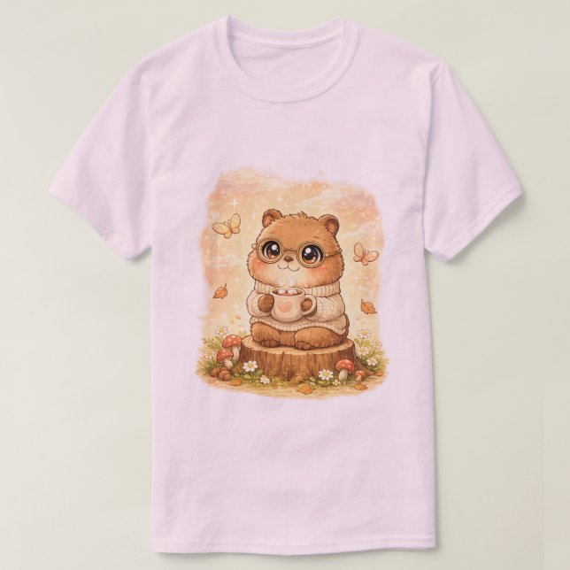 Söt Baby Igelkott T-Shirt – Bedårande Skogsmark  (Design framsida)
