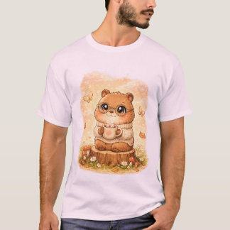 Söt Baby Igelkott T-Shirt – Bedårande Skogsmark