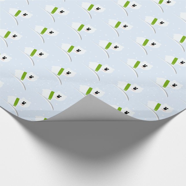 Söt baby isbjörn jul presentförpackning presentpapper (Hörn)