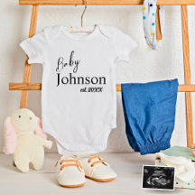 Söt Baby Johnson Personlig Est. 20XX Unisex