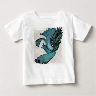 Söt Baby Kön Neutral Betta Fish One-Biet Tee Shirt