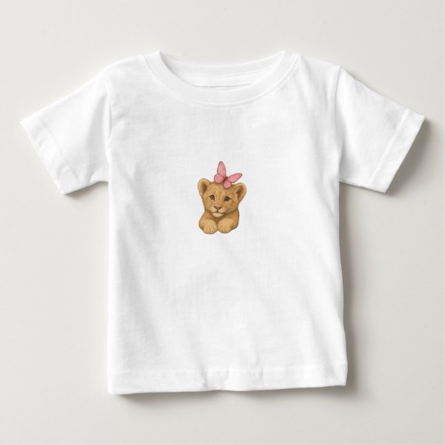 Söt Baby Lejon & Fjärils Tröja (Framsida)