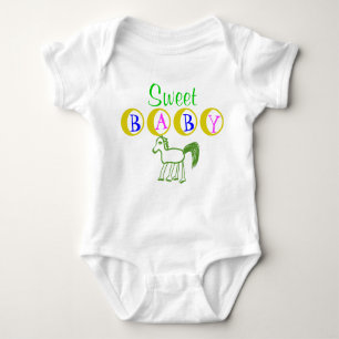 Söt Baby med Horse Infant Shirt T-shirt