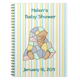 Söt baby och täckebaby showeranteckningsbok anteckningsbok