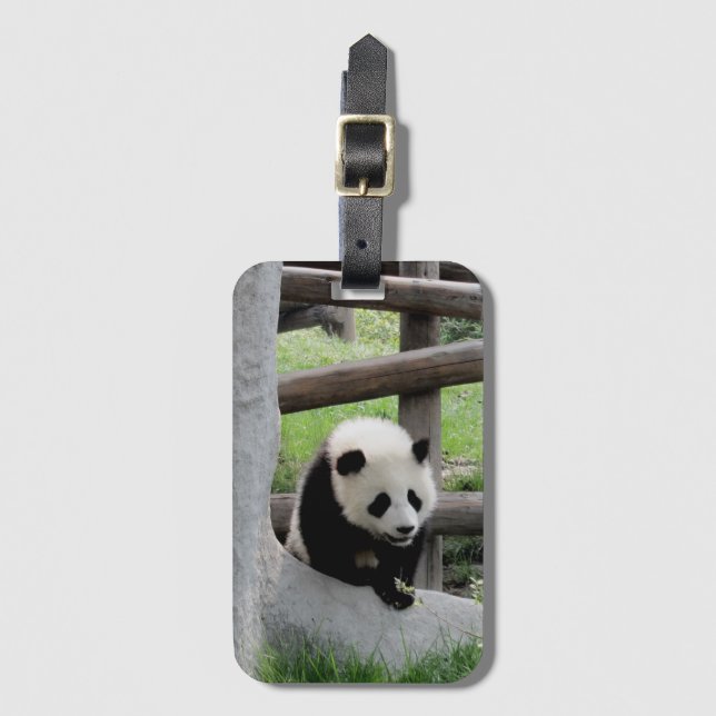 Söt baby panda bagagebricka (Framsida vertikal)