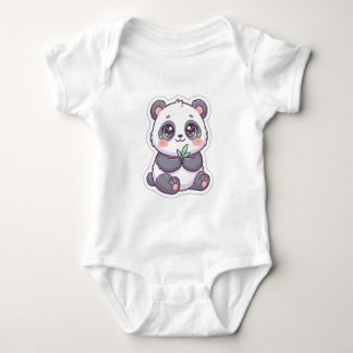 Söt Baby Panda Kroppsoverall T Shirt