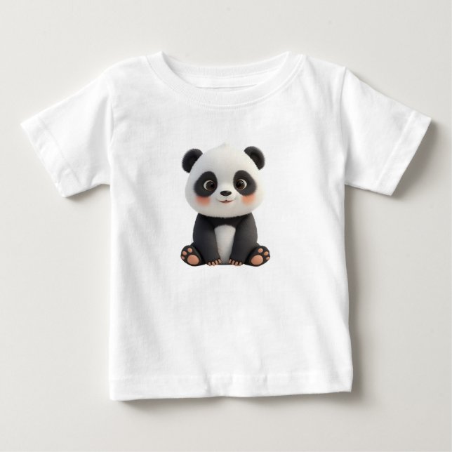 Söt Baby Panda T-Shirt (Framsida)