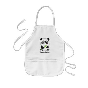 Söt baby panda vegan barnförkläde