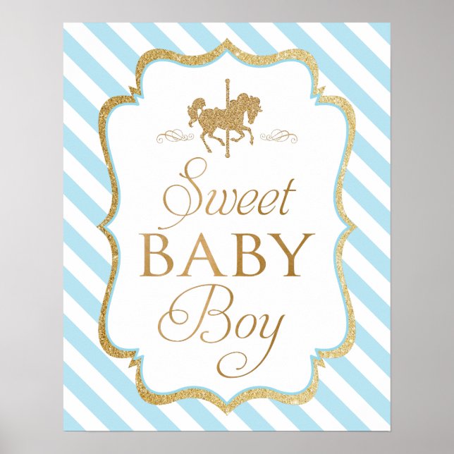 Söt baby-pojke nurseriesaffisch poster (Framsidan)