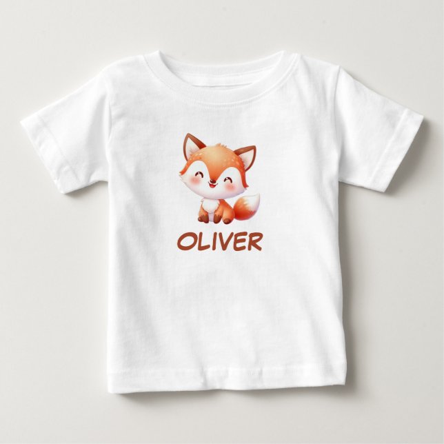 Söt Baby Räv Personlig T Shirt (Framsida)