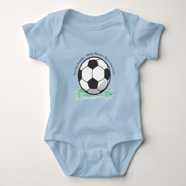 Söt Baby Ronaldo Fotboll T Shirt (Framsida)