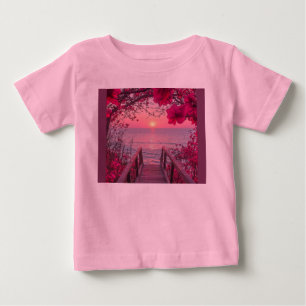 Söt baby rosa skjorta blandad skjorta. t shirt